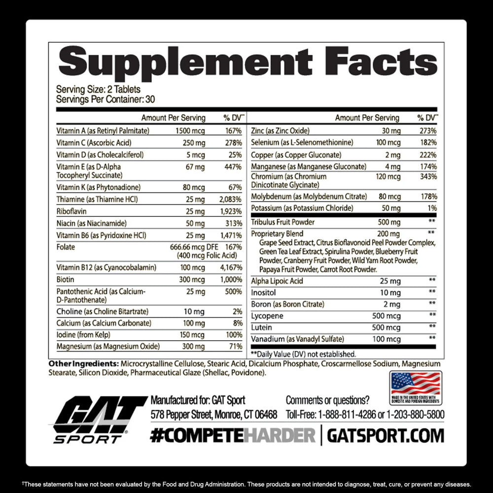 Men’s multi + test GAT
