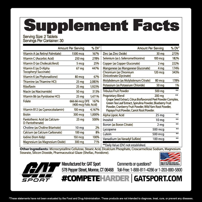 Men’s multi + test GAT