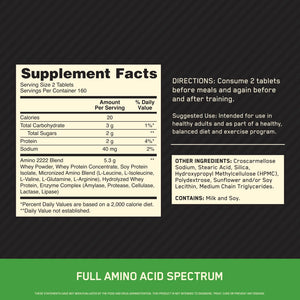 Optimum nutrition Superior Amino 2222, 320 Tablets