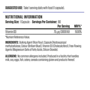 Applied nutrition d3 (3000iu)