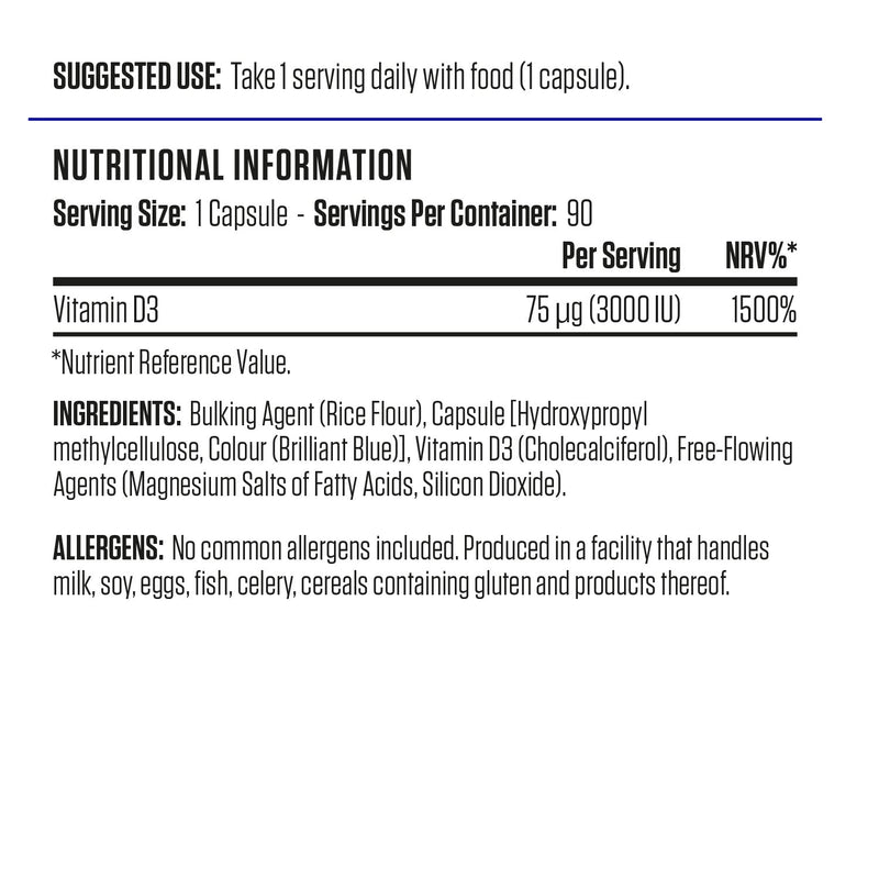 Applied nutrition d3 (3000iu)