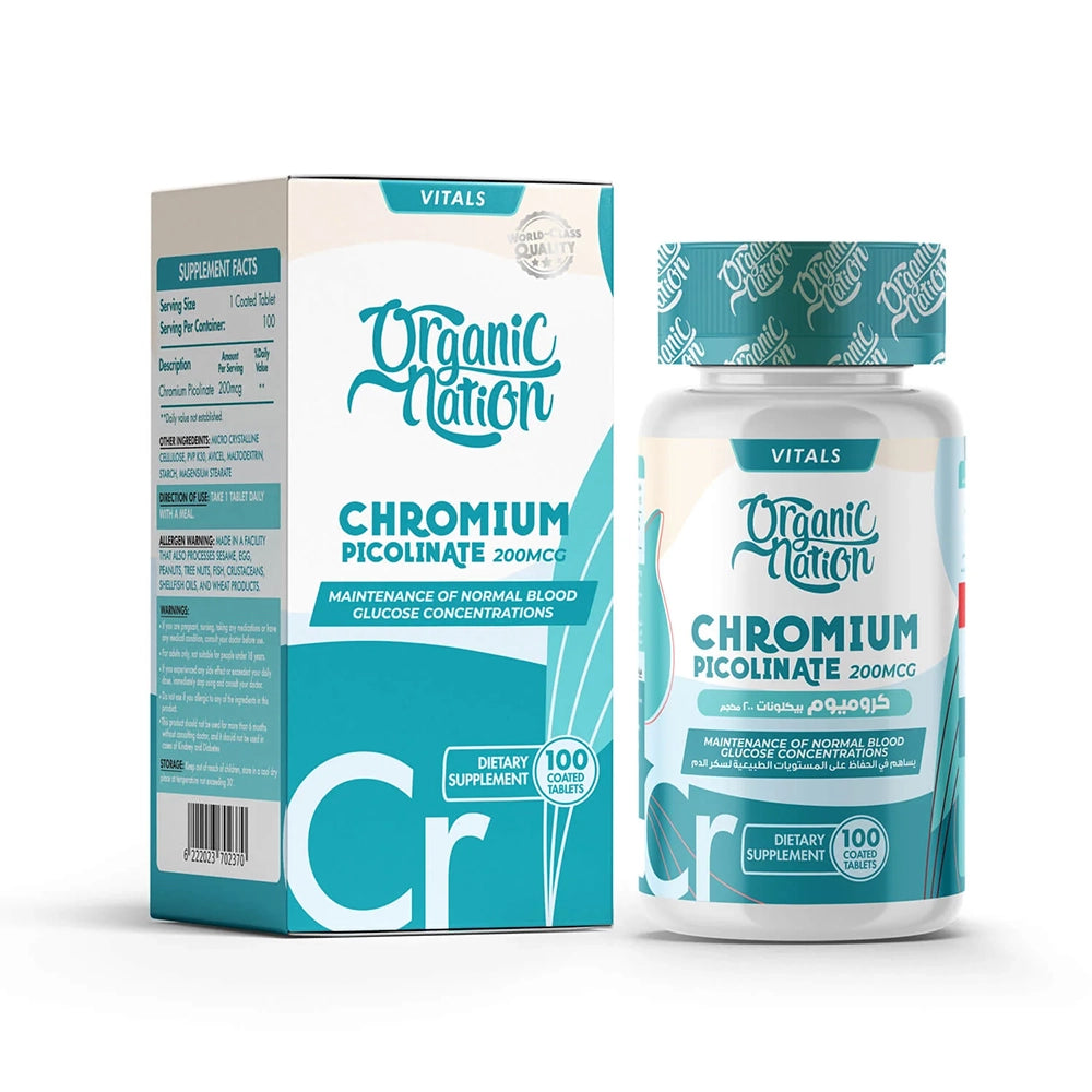 Organic Nation – Chromium Picolinate 200mcg